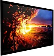 100" Inch Aluminium Fixed Frame Projection Screen 4K HD 3D Theater Laser Projector
