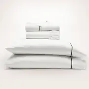 Boll & Branch Signature Embroidered Sheet Set, King with Standard Pillowcases