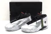 Women's Size 6.5 - Jordan 14 Retro Low Metallic Silver 2023 (DH4121-060).