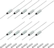 uxcell 10 Pcs Metal Temperature Thermal Fuse SF129Y 133 °C 271.4 °F 15A 250V Cutoff Thermal Fuse with 20 Pcs BN1.25 Bare Terminal Butt Connector for Motor Transformer Electric Industrial