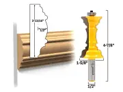 Elegant Chair Rail Molding Router Bit - 1/2" Shank - Yonico 16167