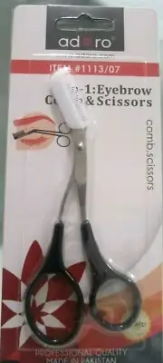 Adoro Eyebrow Trimmer Scissors With Comb Remover Makeup Tools Shaping Eyebrow