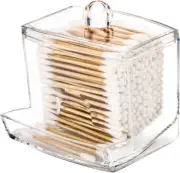 10Oz Qtip Holder Dispenser Big Clear Bathroom Organizer Accessories Decor for St