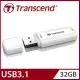 【Transcend 創見】32GB JetFlash730 USB3.1隨身碟-典雅白