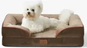 Bedsure Orthopedic Dog Bed for Medium Dogs Pet Sofa Brown