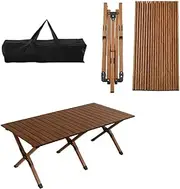 Processing Outdoor Chicken Rolls Table Folding Table Wood Grain Table Camping Barbecue Picnic Table