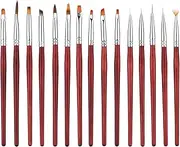 Labymos 15PCS Nail Art Brushes Set Acrylic Nail Brush Nail Painting Drawing Pen Nail Liner Brush Gel Polish Nail Art Pen for Home Nail Salon Use