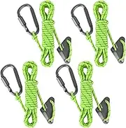 Vgvgaj Outdoor Windproof Rope, Reflective Clothesline Rope with Aluminum Alloy Carabiner - Camping Tent Tarps, Hiking Accessories for Tent Fixing, Handbags