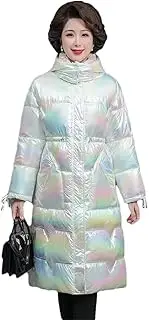 [Generic] Women Long Parkas Rainproof Puffer Jacket Windproof Hooded Thick Warm Loose Cotton Padded