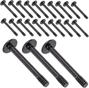 Homoyoyo 100pcs Computer Case Case Fan Mounting Screws Metal Fan Tapping Screw Black Iron