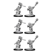 3x 2pc Magic the Gathering Miniatures Dwarf Fighter & Dwarf Cleric