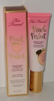 New Too Faced Peach Perfect Comfort Matte Foundation Medium Coverage Mahogany