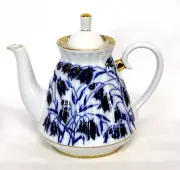 Russian Hand Painted Lomonosov Porcelain EXPORT QUALITY Teapot -Blue Bells #49