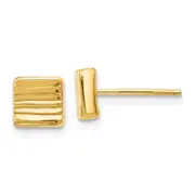 14K Yellow Gold Post Earrings