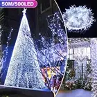 50M 500LED Fairy String Lights Outdoor Christmas Tree Xmas Party Outdoor Decor