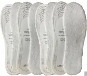 4 x Pairs Thermal Fleece Insoles Winter Warm Thick Soft Unisex Shoe Boots Pads