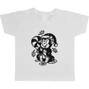 'Lollipop Xmas Monkey' Children's / Kid's Cotton T-Shirts (TS036839)