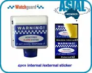 Watchguard Fake DIY Alarm Security Warning Stickers dummy SIREN STROBE Bell Box