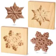 Carved Wooden Cookie Mold, Baking Embossing Cookies Stamp Mold Cutter Funny 3...