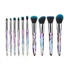 Professional Makeup Brush Blush 10-piece Set with Elegant Faux Handles