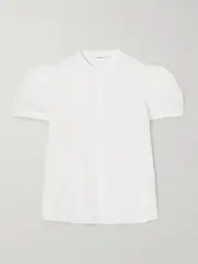 [FRAME] FRAME - The Eyelet Broderie Anglaise Cotton Blouse - White - large large White