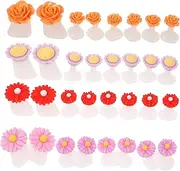 GANAZONO Pcs Decorative Toe Separators Silicone Nail Art Toe Spacers for Pedicure Daisy Sunflower Designs Women's Pedicure Tool