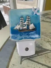 Sailboat In Ocean Led Dusk To Dawn Night Light