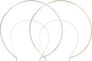 2pcs Double Headband Metal Double Wire Headband Simple Style Hair Crown Wedding Bridal Headdress Hair Accessories for Women Girl Daily Prom Party