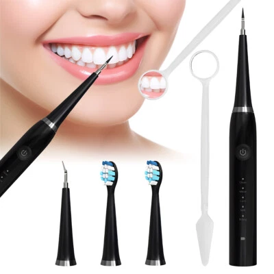 Electric Toothbrush 2 in 1 Tartar Remover Teeth Cleaning Kit with Replacements
