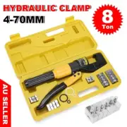 8 Ton Hydraulic Terminal Crimper Wire Cable Lugs Crimping Tool Kit 9 Dies 4-70mm