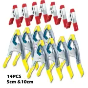 8PCS Clamp Metal Spring 10cm & 6PCS Mini Spring Clamps 5cm Value Set