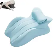 Butt Cushion for Couples, Low-Profile Design Couples Pillow for Intimacy, Wedge Pillow Memory Foam, Firm Foam Pillow with Washable Cover (Blue)