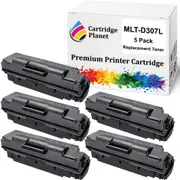 5-Pack Compatible Toner Cartridge for Samsung MLT-D307L MLTD307L SV067A (15,000 Pages) for Samsung ML5010ND