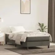 vidaXL Pocket Spring Bed Mattress Dark Grey 107x203x20 cm Super Single Velvet