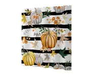 Shower Curtain Water Proof Single Printing Reusable Privacy Protection Bathing Curtain Autumn Decor Daily Use-D