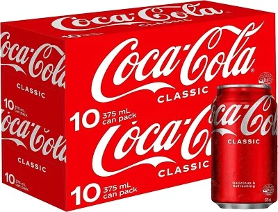 Brand New Coca-Cola Classic Soft Drink Multipack Cans 20 x 375 mL Free Shipping
