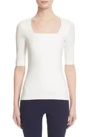 Akris punto Square Neck Jersey Tee
