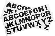GANAZONO 2pcs Black Reflective Vinyl Alphabet Stickers for Cars and Motorcycles Self Adhesive Custom Decals for Personalizing Vehicles Easy Installation Durable and Weather Resistant