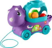 Fisher-Price Toddler Learning Toy Poppin’ Triceratops Dinosaur Pull-Along Bal...
