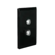 CLIPSAL SATURN 4062PBL-EB - 2 Gang Pushbutton LED Switch - Espresso Black