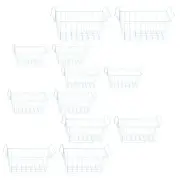 2Pcs Freezer Basket Practical Wire Storage Basket for Home Apartment Shop