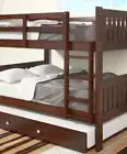 Max Full Size Cappuccino Bunk Bed with Trundle