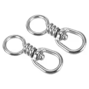 Fishing Swivel, 5 Pack 407lb Stainless Steel Hook Lure Connector, Silver