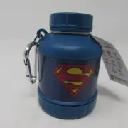 Whey2Go Protein Powder Container Storage Funnel Superman Wonder Woman NEW