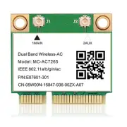 1200Mbps Bluetooth 4.2 Wifi Card 7265 802.11ac 2.4G 5Ghz for Laptop 7260HMW P8L7