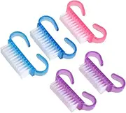 HONMEET 5pc Dust Brush Nail Art Brush Nail Brushes Cleaning Brush Nail Scrub Brush Hand Brush Nail Cleaner Finger Scrub Brush Hand Brush Cleaning Random Color