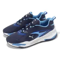 在飛比找momo購物網優惠-【PUMA】高爾夫球鞋 GS-Fast 男鞋 藍 白 防水鞋