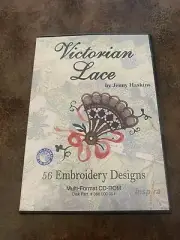 JENNY HASKINS Victorian Lace CD-ROM 56 EMBROIDERY CD DESIGNS 2003