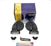 LVEE DL75 Car Horn 12V IPX6 waterproof Loud Universal Fit Electric snail Horns kit High Low Tone Truck Bus motorcycle Vehicle horn