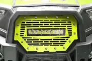 Grille w/ 10" LED Light Bar for Polaris RZR 1000XP & 900S 2014-2018 Bricks Lime